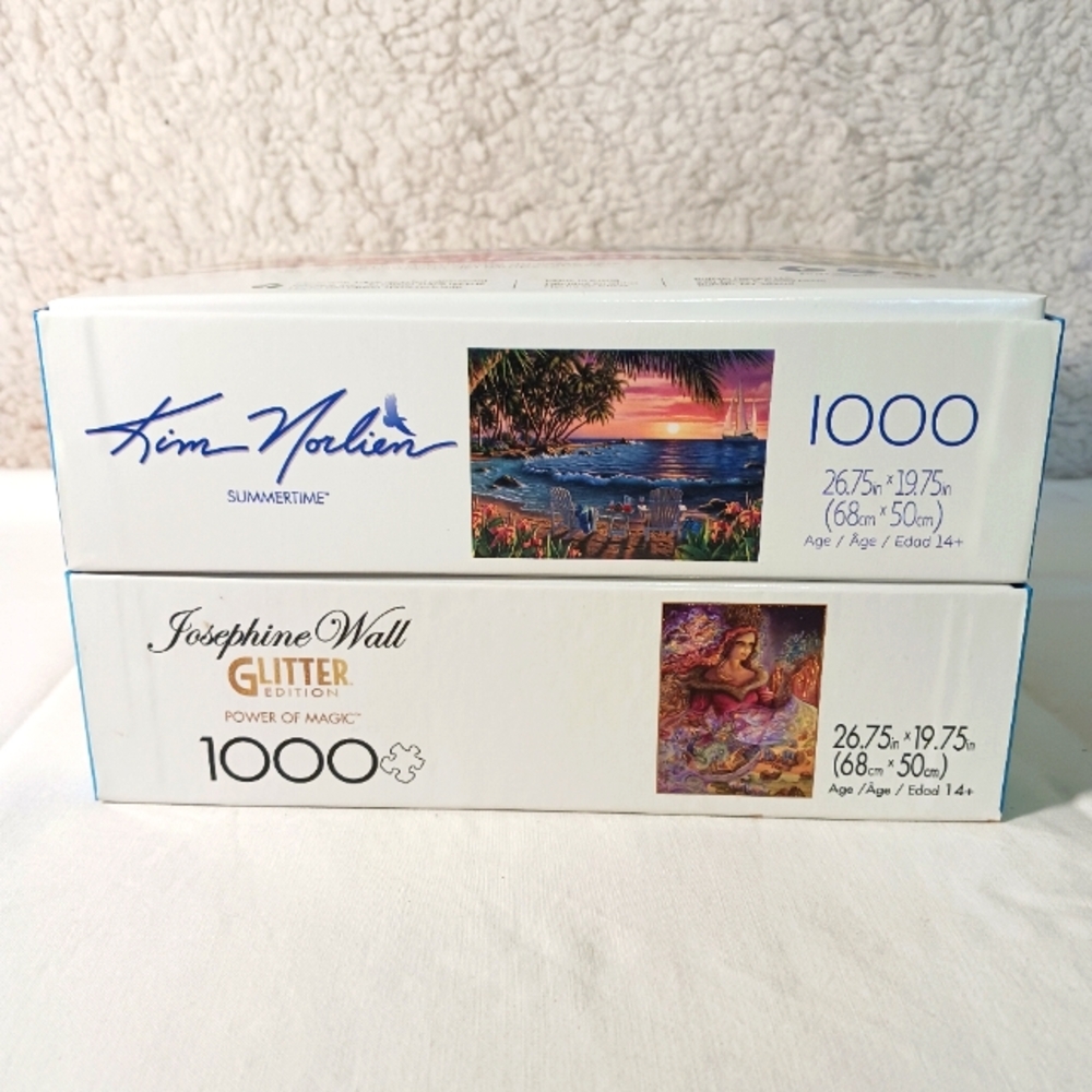 Buffalo 1000 Piece Puzzles X2 (1 Open, 1 Sealed) Josephine Wall, Kim Norlien - Picture 7 of 11